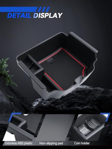 for Acura Integra Center Console Organizer 2023 2024 2025 Acura Integra Accessories Armrest Tray Middle Storage Box Insert Container Durable ABS Plastic (for 2023-2026 Integra)