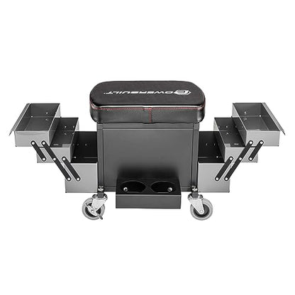 Rolling Seat with Expandable Tool Trays (Expandable Tool Trays)