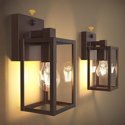Dusk to Dawn Outdoor Light Fixtures (Oil-Rubbed Bronze / 9.65 in (2-Pack))