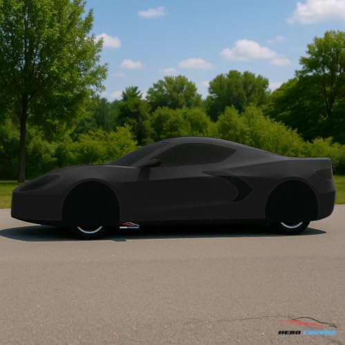 Car Cover I Fit for Corvette C8 I Indoor and Outdoor I Protection from Sun (Black)