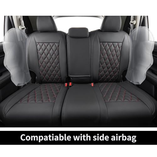 CRV Car Seat Covers Custom Fit for Honda 2023 (Leatherette(Red/Black) / 2023-2026 CRV LX,EX,EX-L,Sport,Hybrid,Trailsport)