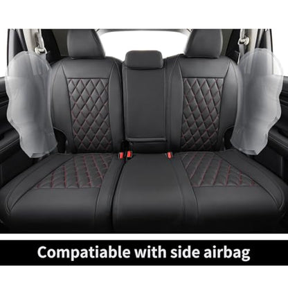 CRV Car Seat Covers Custom Fit for Honda 2023 (Leatherette(Red/Black) / 2023-2026 CRV LX,EX,EX-L,Sport,Hybrid,Trailsport)