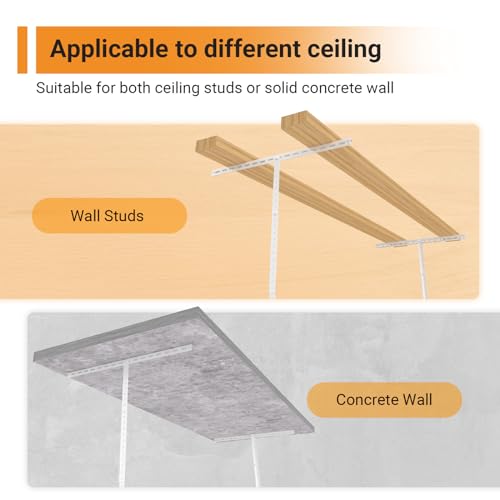 4x6ft Overhead Ceiling Garage Storage Rack (White / 4x6ft)