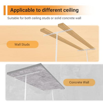 4x6ft Overhead Ceiling Garage Storage Rack (White / 4x6ft)
