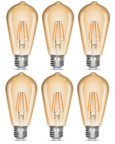 LED Edison Bulb 4W (Amber Warm / Pack of 6)