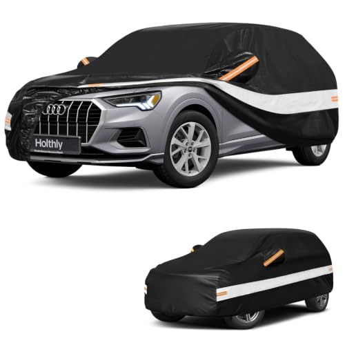 10 Layers SUV Car Cover Custom Fit for Audi Q3 (Black Gray / Custom Fit for Audi Q3)
