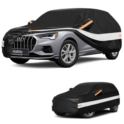 10 Layers SUV Car Cover Custom Fit for Audi Q3 (Black Gray / Custom Fit for Audi Q3)