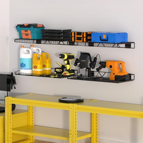 Garage Wall Shelving (Black / 12"X23.8")