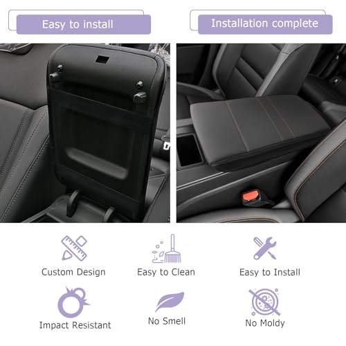 2024 2025 Prologue Center Console Cover Compatible with 2024 2025 Honda Prologue Accessories 2025 Prologue EX (2024 2025 Prologue Thick Black)