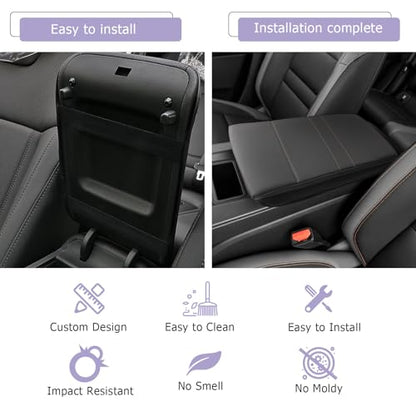 2024 2025 Prologue Center Console Cover Compatible with 2024 2025 Honda Prologue Accessories 2025 Prologue EX (2024 2025 Prologue Thick Black)