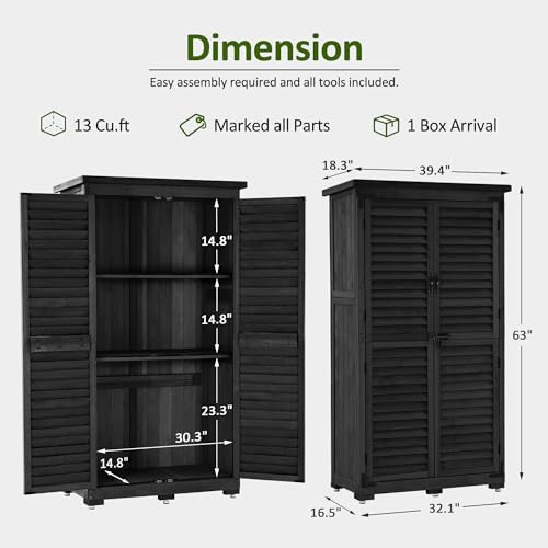 Outdoor Storage Cabinet (Black)