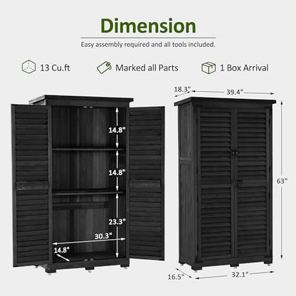 Outdoor Storage Cabinet (Black)