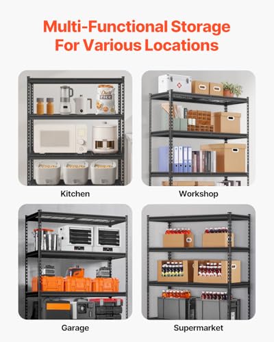 Storage Shelves (Black / 18" D x 48" W x 72" H)