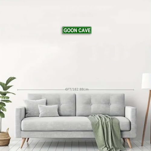 GOON CAVE SPACE Metal Tin Street Sign Bar Cafe Garage Cave Home Room Wall Bathroom Farmhouse Garden Porch Patio Decor (GOON CAVE)