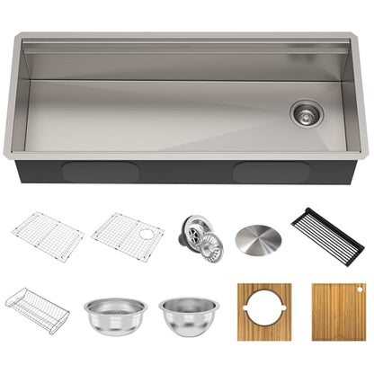 Stainless Steel 45 in Undermount Kitchen Sink KWU120 (Stainless Steel / 45 inch / Sink)