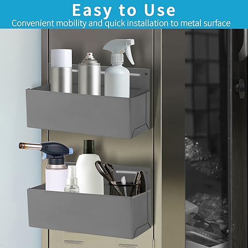 Magnetic Aerosol Spray Can Holder (Silver Grey / Large(3" x 8.3"))