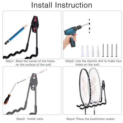 Tennis Racket Storage Hanger (Black)