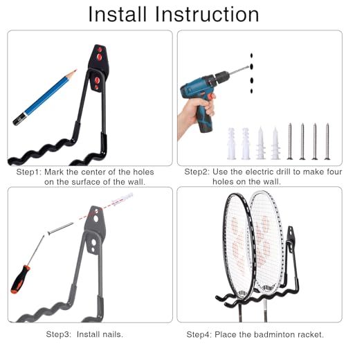 Tennis Racket Storage Hanger (Orange)
