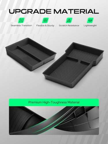 Center Console Organizer for Tesla Model 3 Highland 2024 2025 2026 (2PCS Center Console & Armrest Lower Tray)
