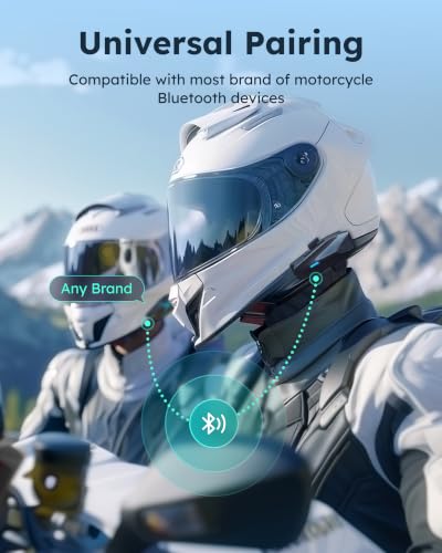 S1 Motorcycle Bluetooth Headset with Smart Voice Control (Gray-2 Pack)