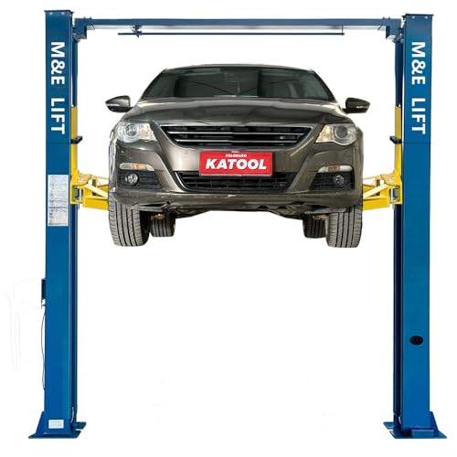ME 9000lbs 110v 2 Post Lift Max. Lifting Height 74.8" 2 Post Car Lift Auto Lift Clearfloor Lifts Car Hoist for Home Shop Garage (H90S)