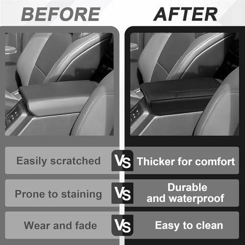 Armrest Cover for Ford Bronco 2021 (14) 21-26 |Bronco| Black, Regular)