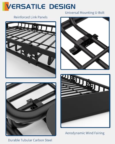 46 in x 36 in Universal Roof Rack Carrier Basket (Classical / 46'' Roof Basket)