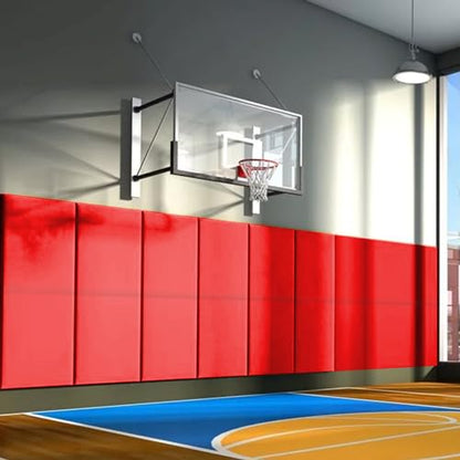 60" 72" High Gym Wall Padding 2" (RED / 72" x 24" x 4")