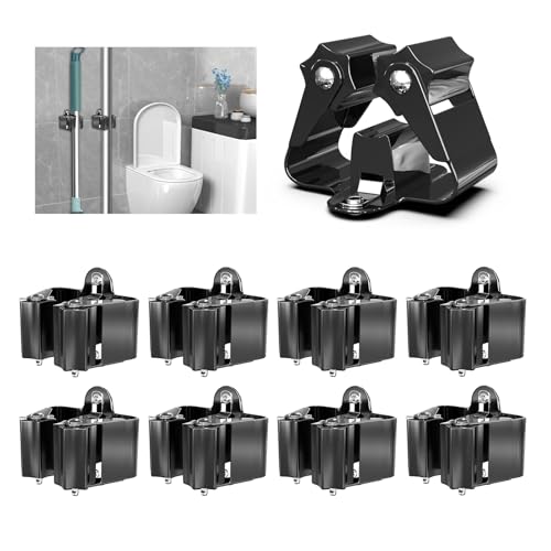 Broom Holder Wall Mount 8 Pack (8 / Black)