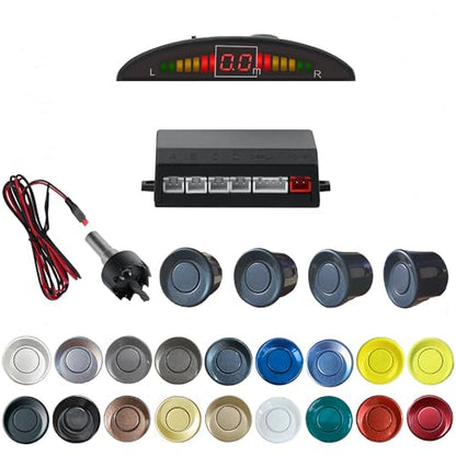 Parking Sensor Kit Backup Sensor Kit Reverse Sensor for Car 20 Color Options for Probes Adjustable Alarm Volume Professional Sensore de Reversa para Carro Safe Driving Assistant Livid Grey (Livid Grey)