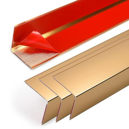 4PCS 45" Aluminum Metal Corner Protectors (4pack-45.0 x 2.0 x 2.0 in / Copper Gold)