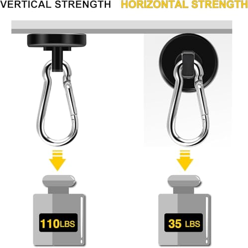 Magnetic Hooks (Black / 1.26in)