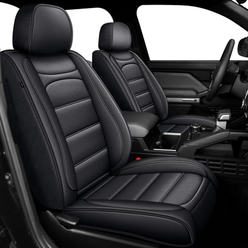 Custom Fit for Ford Ranger Seat Covers 2026 2025 (2 PCS Front #017 Black)