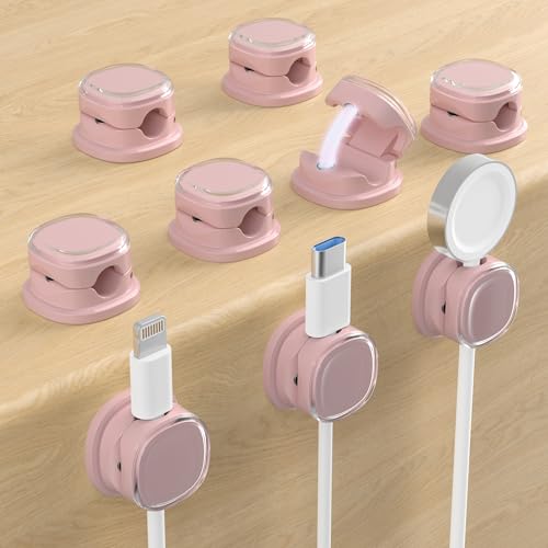 Magnetic Cable Clips (9-PCS Purple)