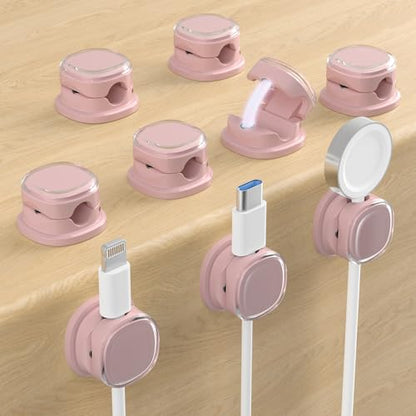 Magnetic Cable Clips (9-PCS Purple)