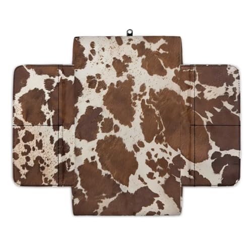 Brown Beige Cow Print Car Center Console Pad Comfortable Armrest Box Protector Soft Hand Rest Pillow for Car Seat Organizer Arm Rest Cushion Protective Cover Automobile Decor (Brown Beige Cow Print)