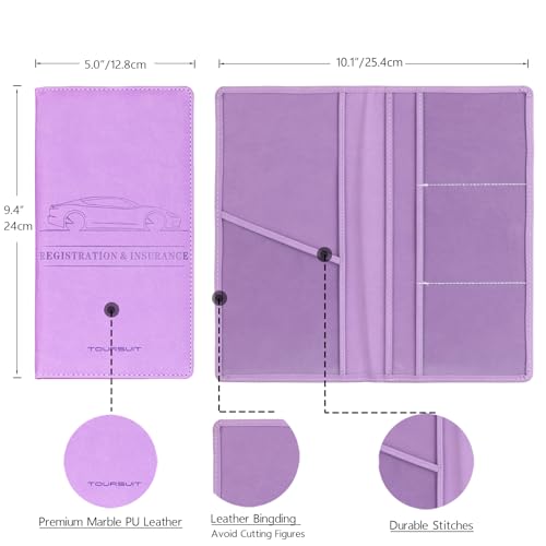 Car Registration & Insurance Card Holder (Purple)