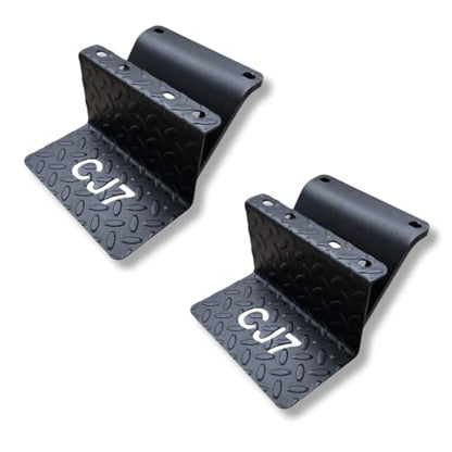 CJ5 Side Steps Compatible with Jeep © CJ Vehicles (CJ7-BLACK)