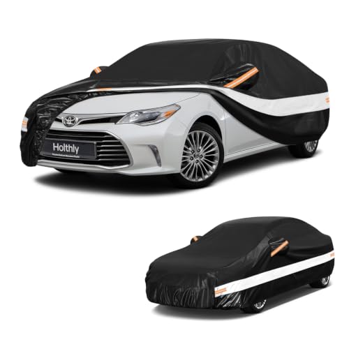 10 Layers Sedan Car Cover Custom Fit for Toyota Avalon (Black Gray / Custom Fit for Toyota Avalon)