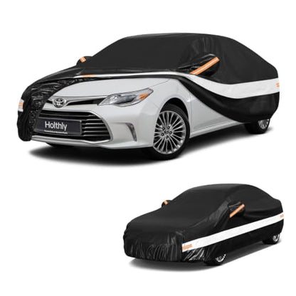 10 Layers Sedan Car Cover Custom Fit for Toyota Avalon (Black Gray / Custom Fit for Toyota Avalon)
