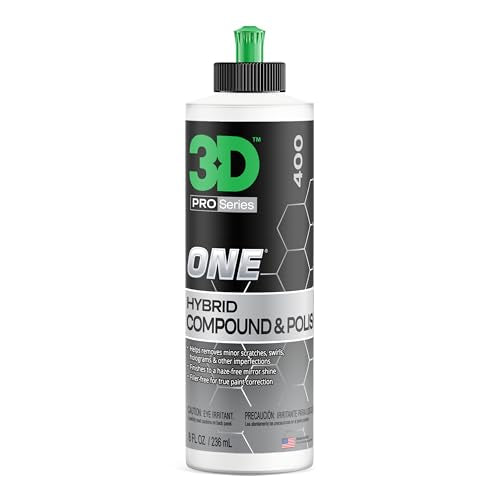 One Car Scratch & Swirl Remover Hybrid Rubbing Compound & Polish Buffing Compound for True Paint Correction 8oz Made in USA (8 oz.)