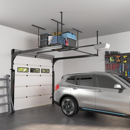 3x4 Overhead Garage Ceiling Storage Rack Organization (Black / 3x4 ft)