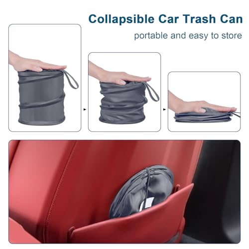 Car Trash Can (Grey / 1 Gallons-2 Packs)