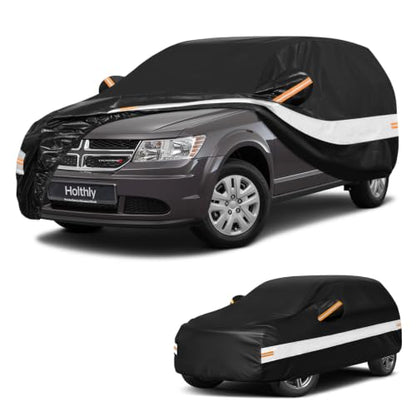 10 Layers SUV Car Cover Custom Fit for Dodge Journey (Black Gray / Custom Fit for Dodge Journey)
