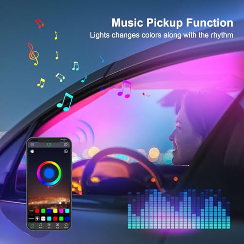 43.3in Acrylic LED Lights for Car (1 in 1 (1*43.3in))