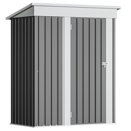 5x3 FT Outdoor Storage Shed (Gray / 5x3 FT)