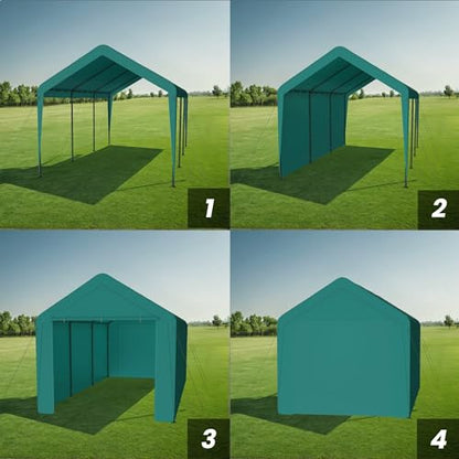 Carport 10x20 Heavy Duty Portable Garage w (Green)