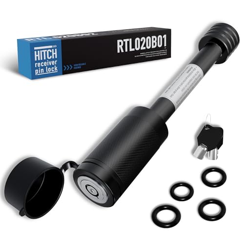 Trailer Locking Hitch Pin (2 inch & 2.5 inch / Black)