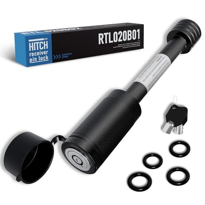 Trailer Locking Hitch Pin (2 inch & 2.5 inch / Black)