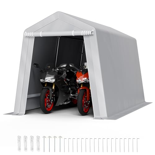 Outdoor Storage Shed (Gray / 7x12x7.22ft)